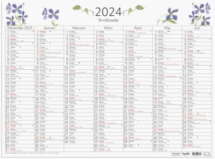 Väggblad 14-månaders 2024