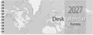 Kalender 2027 Desk calendar Europe