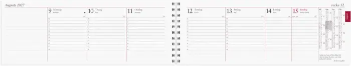 Kalender 2027 Stor Plankalender spiralbunden