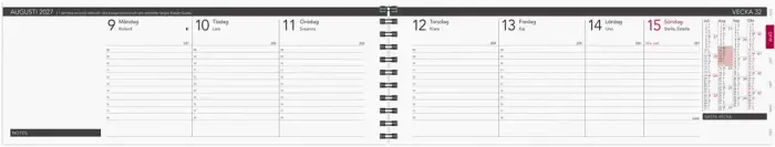 Kalender 2027 Stor Plankalender Elegant 