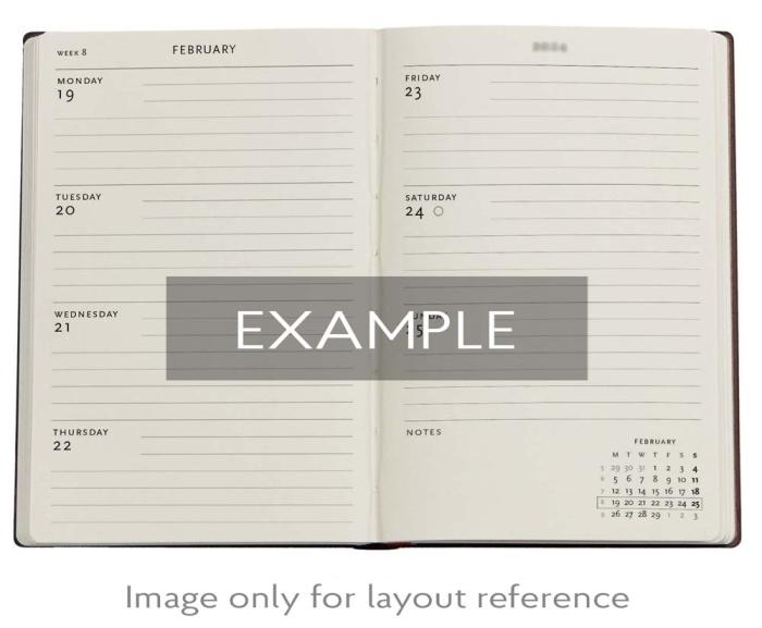 Kalender Paperblanks Fiammetta Horizontal Midi 2026