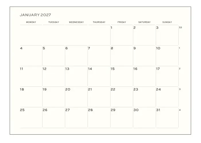 Kalender Leuchtturm Self-stick PLANNER 2027 12m Yearly