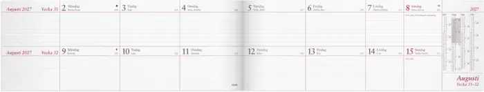 Kalender 2027 Tvåveckors Plankalender 