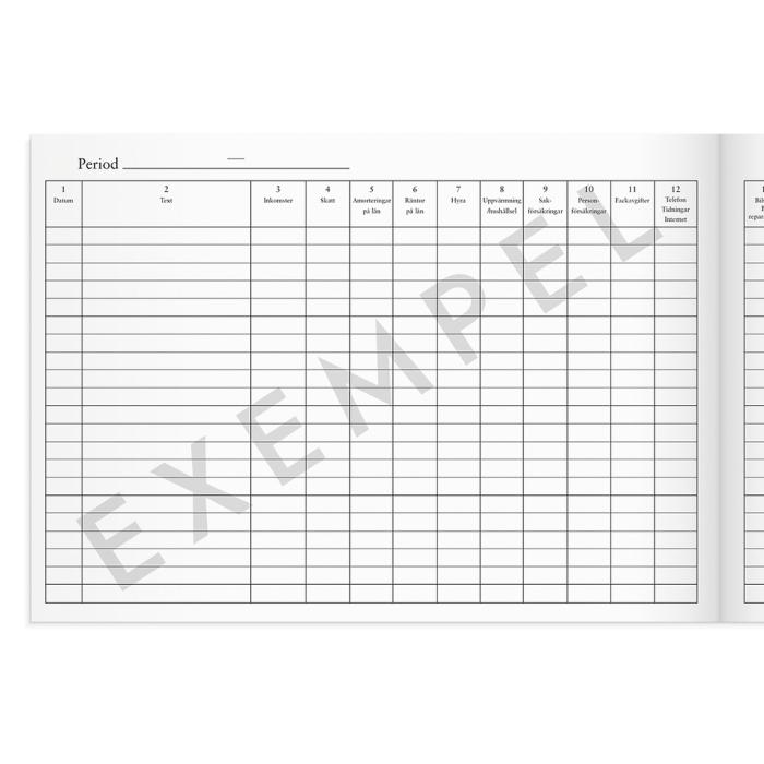 Hushållets kassabok - A4 - 297x210mm