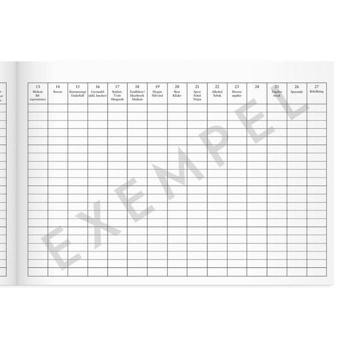 Hushållets kassabok - A4 - 297x210mm
