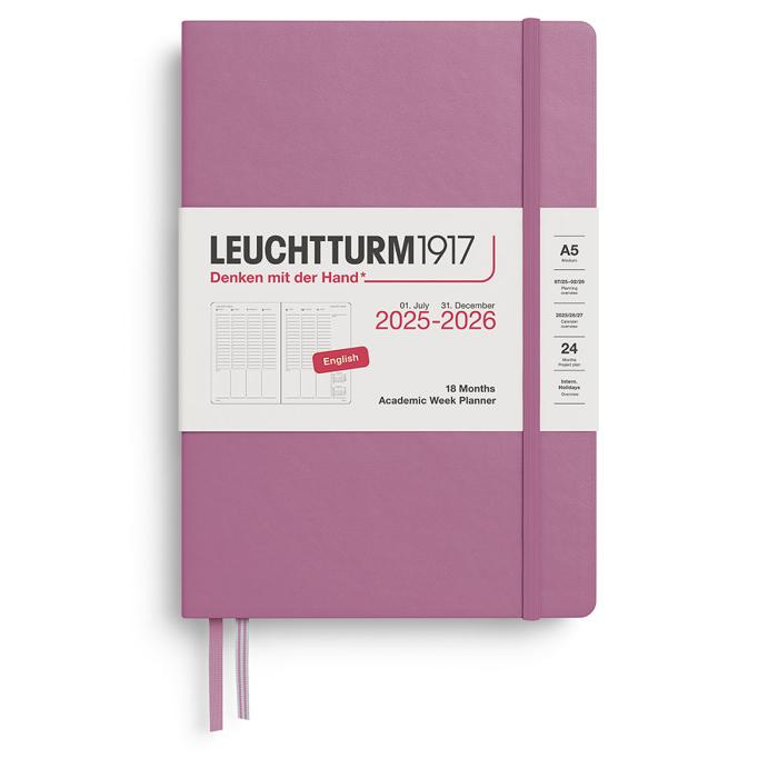 Kalender Week Planner hard 18m 25-26 A5 Dusty Rose