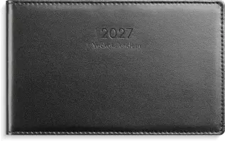 Veckokalendern svart skinn 2027