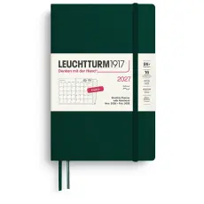 Kalender Leuchtturm1917 B6 Soft M&aring;nad/Uppslag 16m 2027 Forest Green 