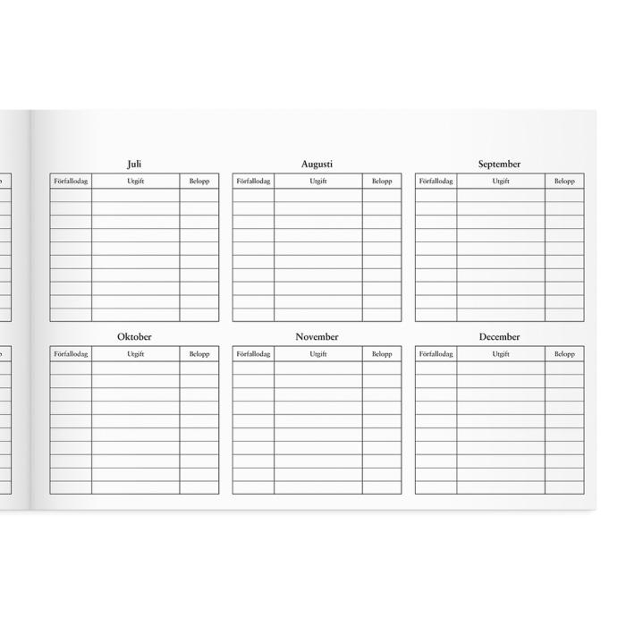 Hushållets kassabok - A4 - 297x210mm