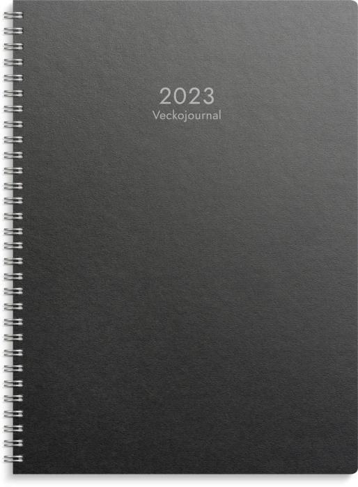 Veckojournal 2023 svart miljökartong
