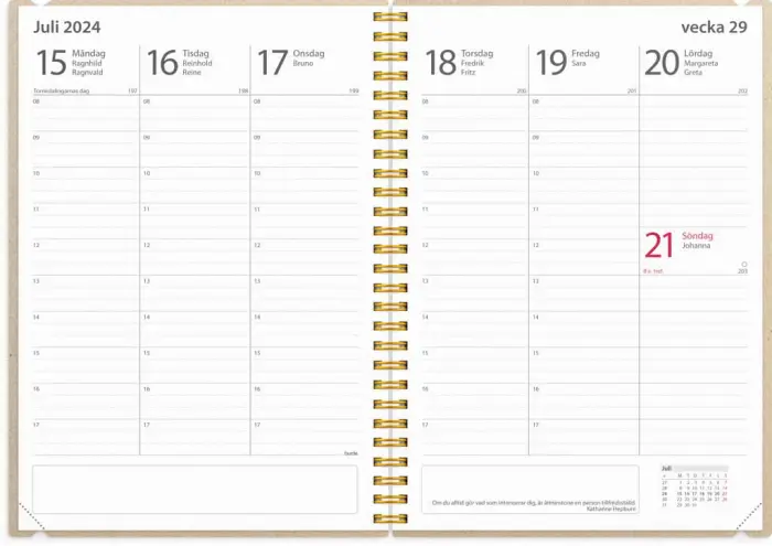 Kalender Study A5 Gobi rosa 2023-2024