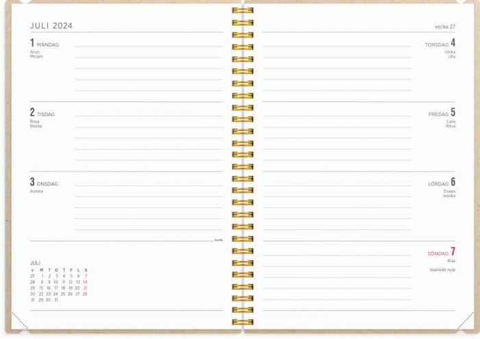 Kalender Senator A5 Gobi rosa 2023-2024
