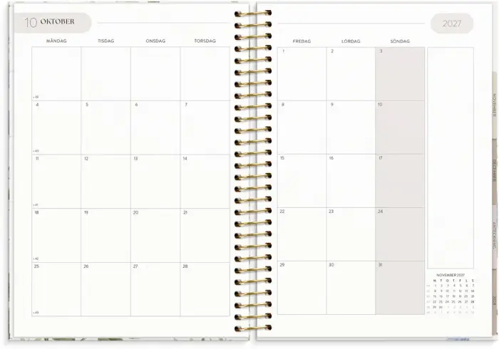 Kalender 2027 Life Organizer blommor 