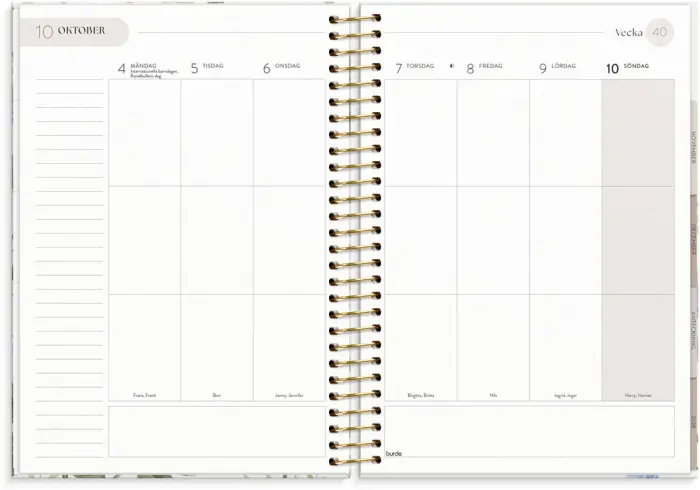 Kalender 2027 Life Organizer blommor 