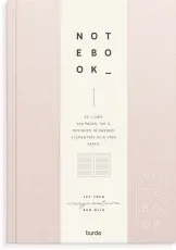 Notebook Textile pink lined A5