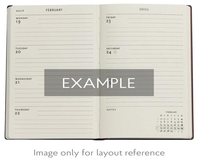 Kalender Paperblanks 18-months Restoration Midi Horizontal 25/26