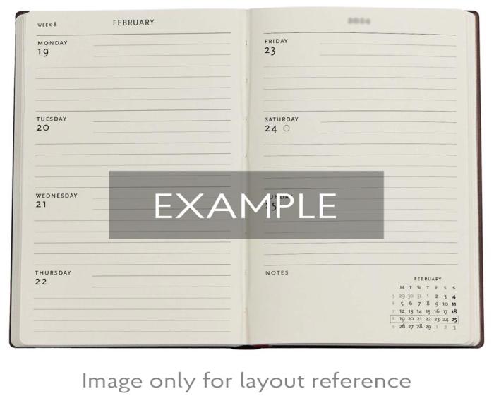 Kalender Paperblanks The Orchard Midi Horizontal 25/26