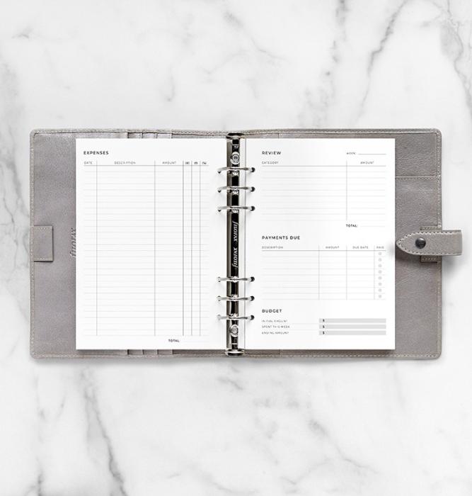 Filofax Expense Tracker Refill - A5