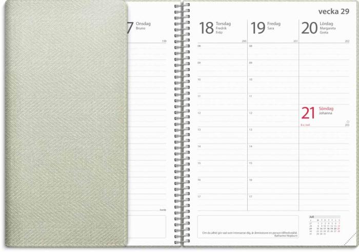 Kalender Study A5 Twist grön 2023-2024