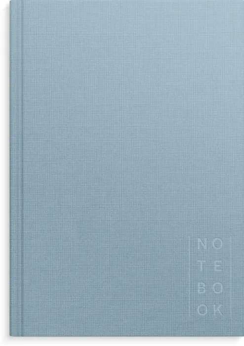 Notebook Textile light blue lined A5 