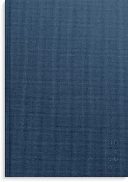 Notebook Textile dark blue lined A4