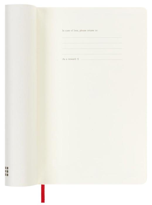 Moleskine Weekly notebook Large Red Soft 2023
