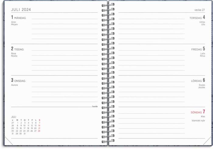 Kalender Senator A6 Twist blå 2023-2024