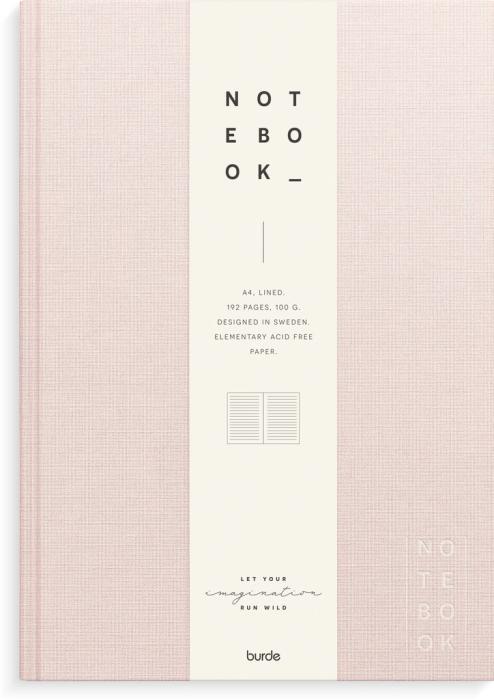 Notebook Textile pink lined A4