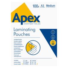 Lamineringsfickor Apex A3 100 x 125 Mikron Blank