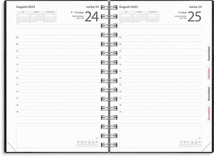 Kalender Dagbok Twist svart 2023-2024 