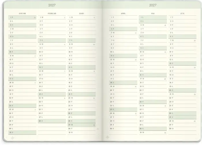 Kalender 2027 Life Planner Dream & Do