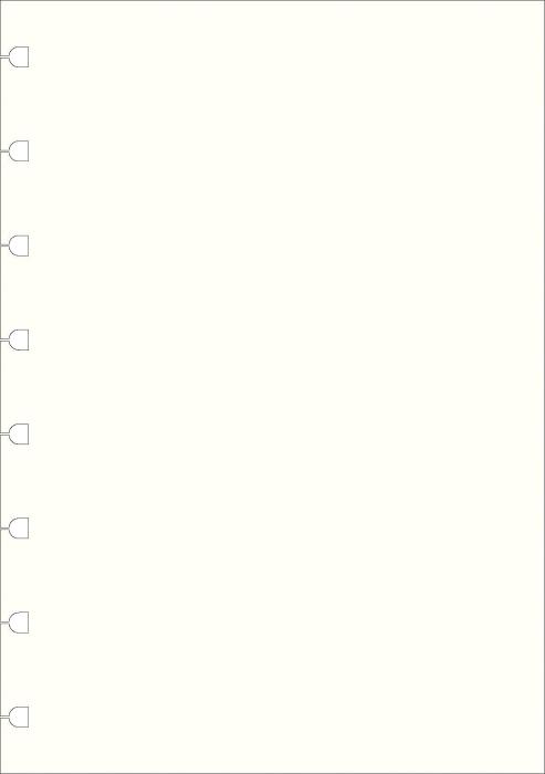 Extrablad vita olinjerade till Filofax Notebook A5