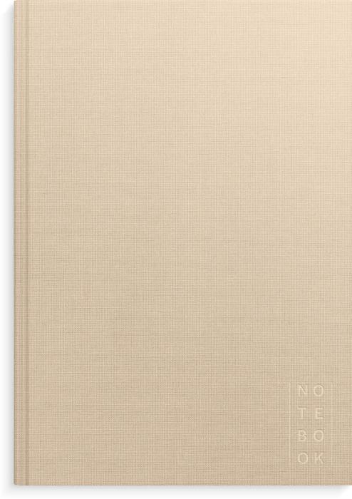 Notebook Textile beige lined A4
