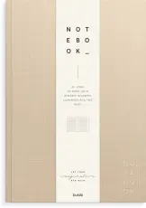 Notebook Textile beige lined A4