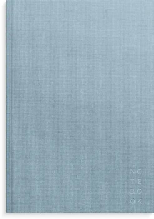 Notebook Textile light blue lined A4