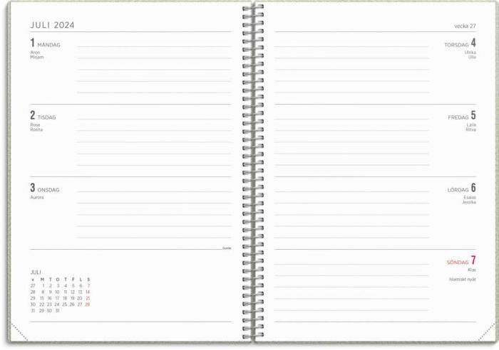 Kalender Senator A5 Twist grön 2023-2024