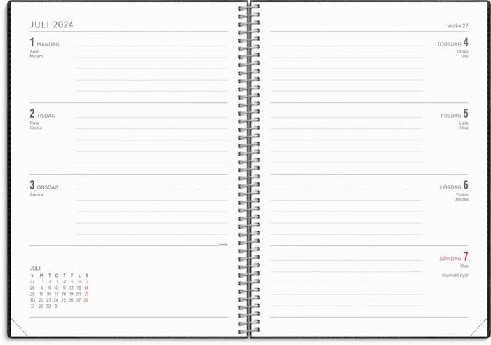 Kalender Senator A5 Twist svart 2023-2024
