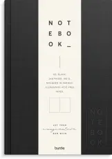Notebook Textile black unlined A5 