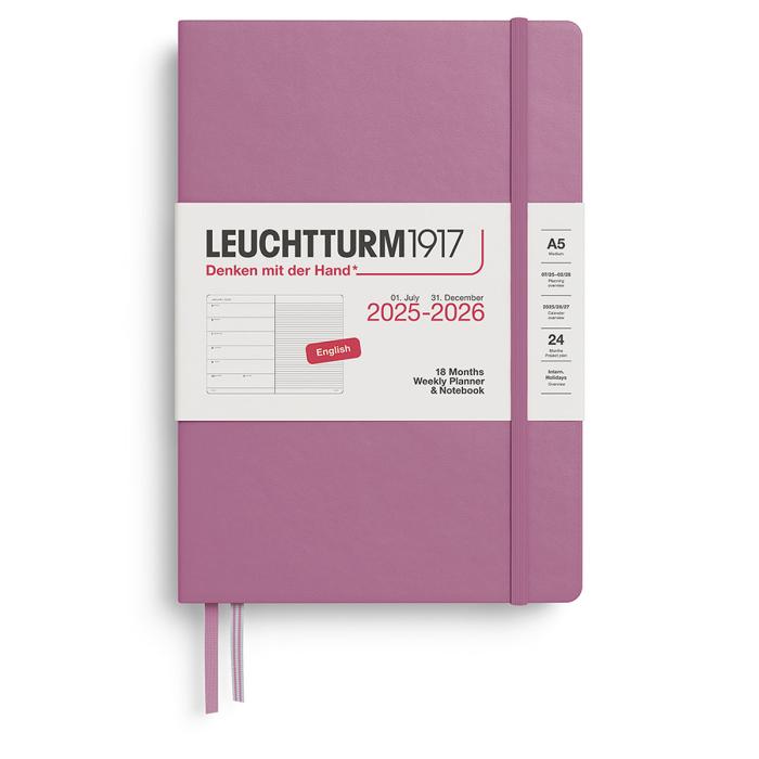 Kalender Weekly Planner/Notebook 18m 25-26 A5 Dusty Rose