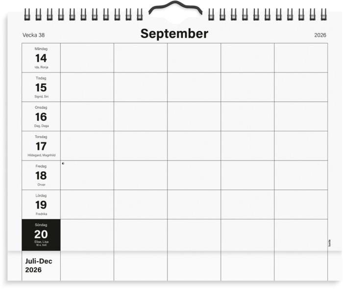 Hemkalendern Clean 2026-2027