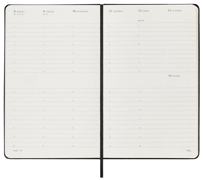 Moleskine Weekly Planner Vertical Svart hard large 2023