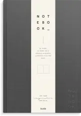 Notebook Textile dark grey unlined A4