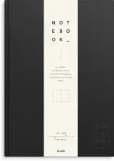 Notebook Textile black unlined A4