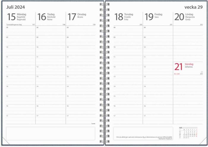 Kalender Study A5 Nomad blå 2023-2024