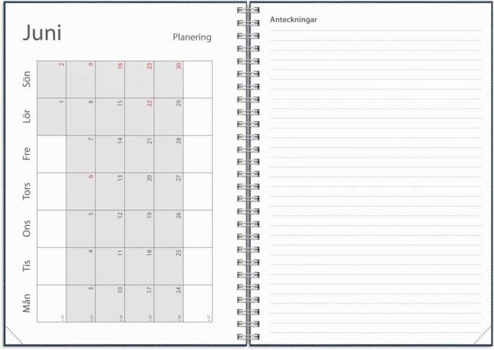 Kalender Study A5 Nomad blå 2023-2024