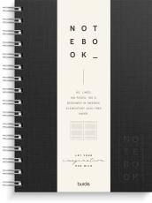 Notebook Textile black lined A5