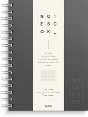 Notebook Textile dark grey lined A5