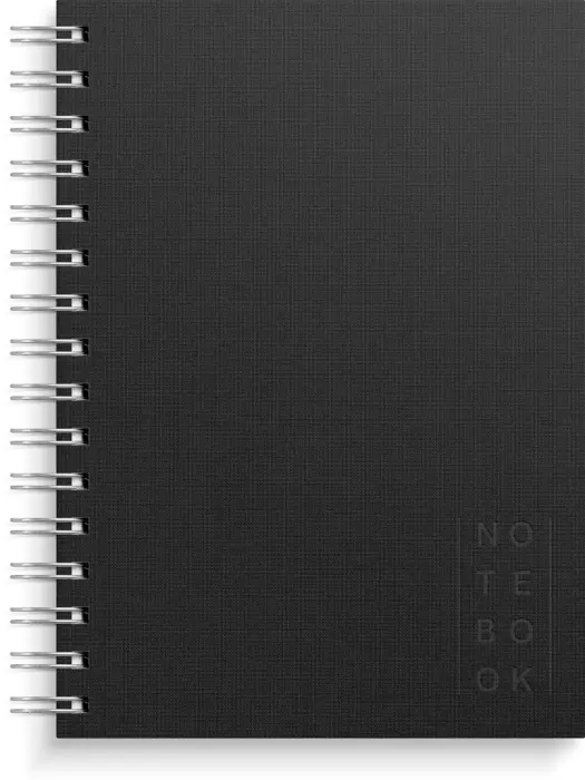 Notebook Textile black lined A5 