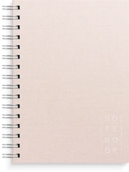 Notebook Textile pink lined A5 spiralbunden