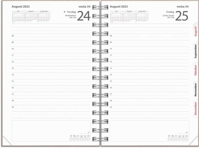 Kalender Dagbok A5 Nomad beige 2023-2024